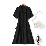 Selena Plus Size Trench Midi Shirt Dress