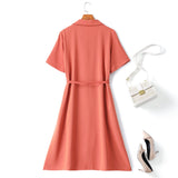 Selena Plus Size Trench Midi Shirt Dress