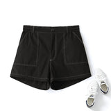 plus size black shorts