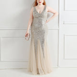 Plus Size Silver Gown