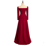 Plus Size Square Neck Evening Dress Back