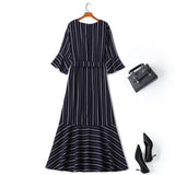 Faeth Plus Size Stripes Maxi Dress