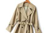 Warner Plus Size Windbreaker Trench Coat