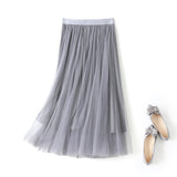 Bernette Plus Size Tulle Midi Skirt