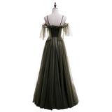 Plus Size Tulle Off Shoulder Evening Dress