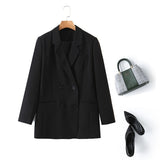 Plus Size Tunic Blazer - Black