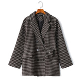 Plus Size Tweed Blazer with Mini Bag