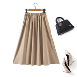 Plus Size Umbrella Midi Skirt