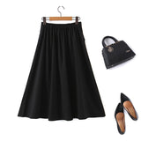 Plus Size Umbrella Midi Skirt