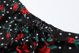 Plus Size Vintage Floral Long Sleeve Top
