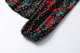 Plus Size Vintage Floral Long Sleeve Top