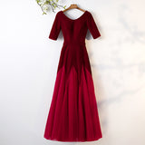 Plus Size Velvet Vintage Evening Dress
