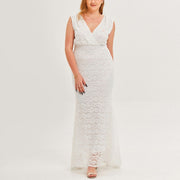 Plus Size White Bodycon Maxi Dress