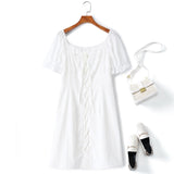 plus size lace white dress
