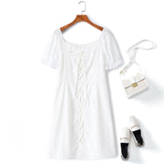 plus size lace white dress