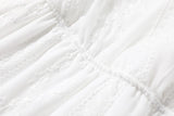Plus Size White Embroidery Wrap Dress