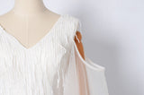 Maya Plus Size White Evening Dress