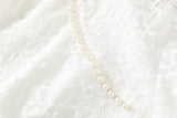 Isabel Plus Size Cheongsam White Lace Dress