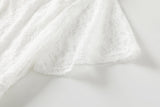 Dahlia Plus Size V Neck White Lace Dress