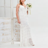 Plus Size White Lace Mermaid Gown