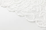 Enrika Plus Size Off The Shoulder White Lace Midi Dress