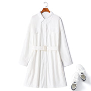 Plus Size White Shirt Dress