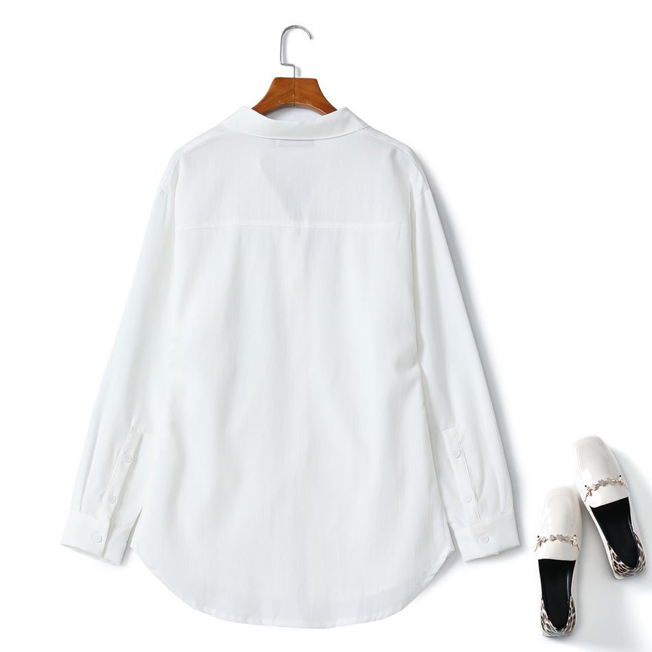 Sydney Plus Size White Shirt