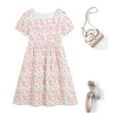 Plus Size White Square Neck Dress