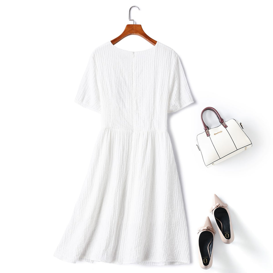 Plus Size White Wrap Dress– Hello Curve Plus Size White Wrap Dress– Hello Curve