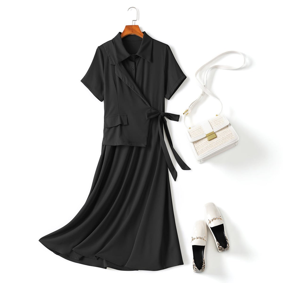 Channa Plus Size Midi Shirt Dress