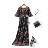 Plus Size Wrap Boho Bohemian Maxi Dress