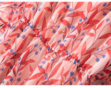 Plus Size Wrap Floral Chiffon Midi Dress