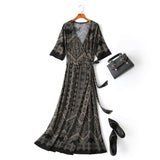 Ethelinde Plus Size Wrap Maxi Dress