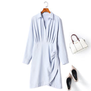 Plus Size Wrap Shirt Dress