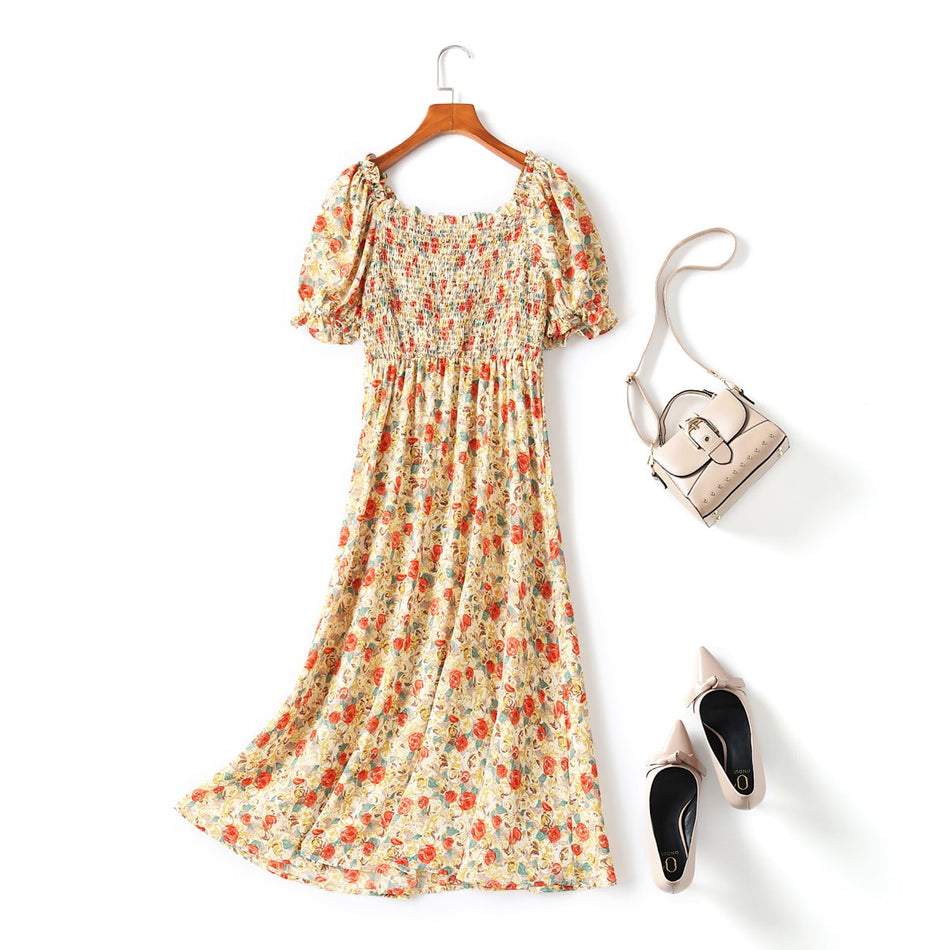 Bianca Plus Size Vintage Floral Midi Dress