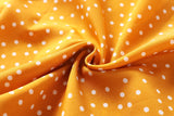 Isabella Plus Size Polka Dots V Neck Wrap Neckline Waist Tie Short Sleeve Dress (Yellow, Black, White)