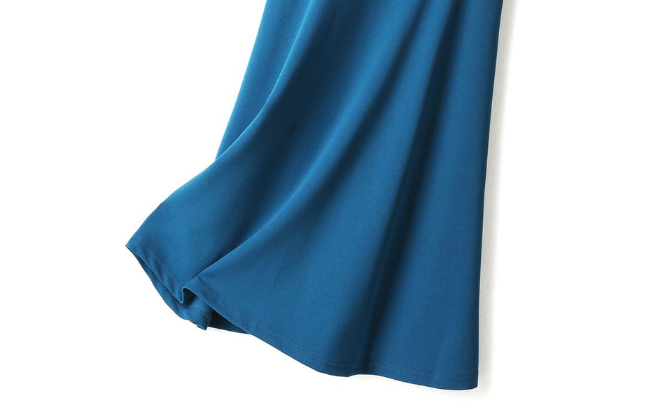 Laura Plus Size Sexy Sleeveless Dress (Blue, Black)