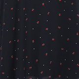 Emily Plus Size Tulip Flowers Print V Neck Wrap Neckline Waist Tie Short Sleeve Dress (Red, Yellow, Black)